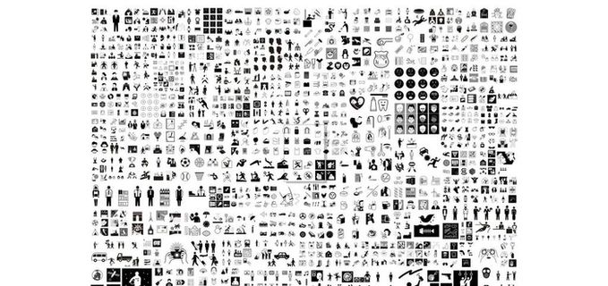 日常生活元素标识矢量图图片