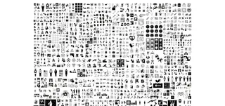 日常生活元素标识矢量图图片