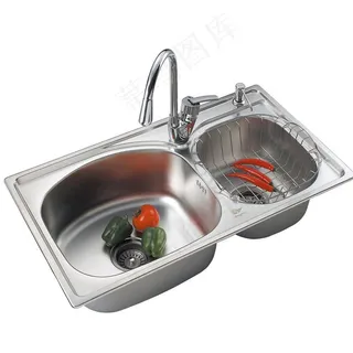 不锈钢 双斗 水槽图片
