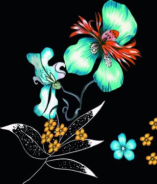 手绘花 定位花图片