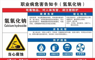 职业病危害告知卡氢氧化钠图片