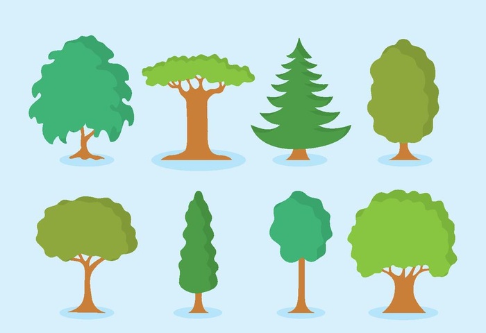 卡通树木图片