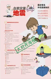 自然灾害地震海报图片