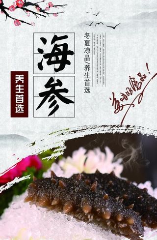 海参海参海报中国风海产品海鲜养图片