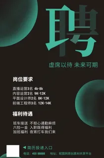 创意简约招生招聘海报图片