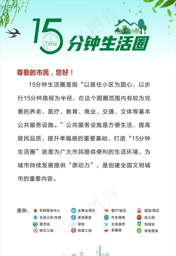 15分钟生活圈图片cdr矢量模版下载