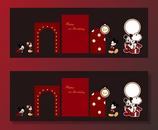 红色米奇生日宴 派对图片