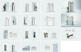 旅游度假村会所小镇中式导视标识图片