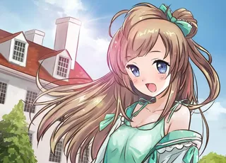 少女人物插画卡通海报素材图片