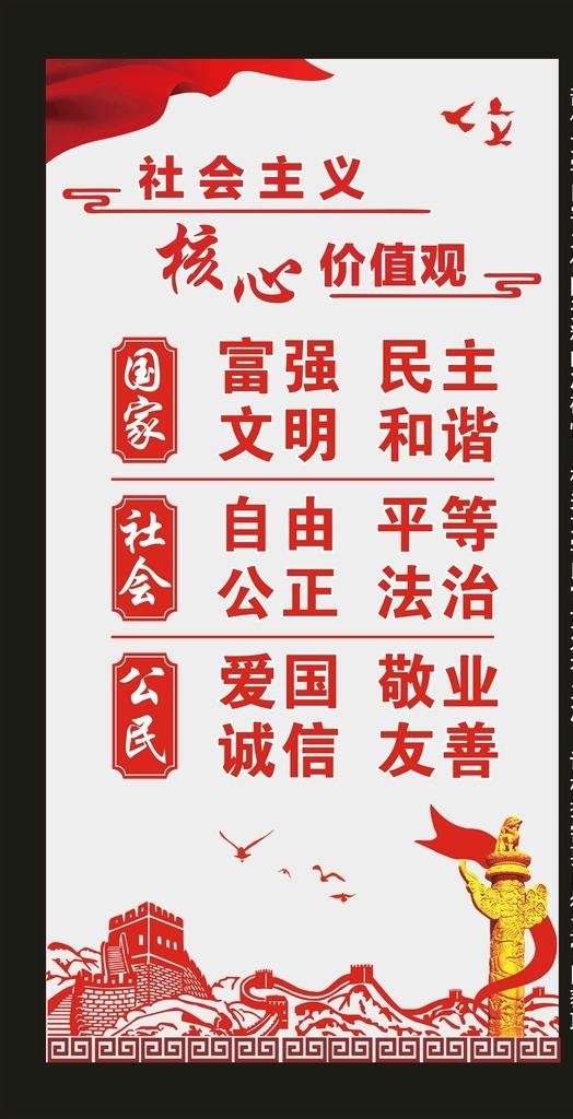 核心价值观图片cdr矢量模版下载