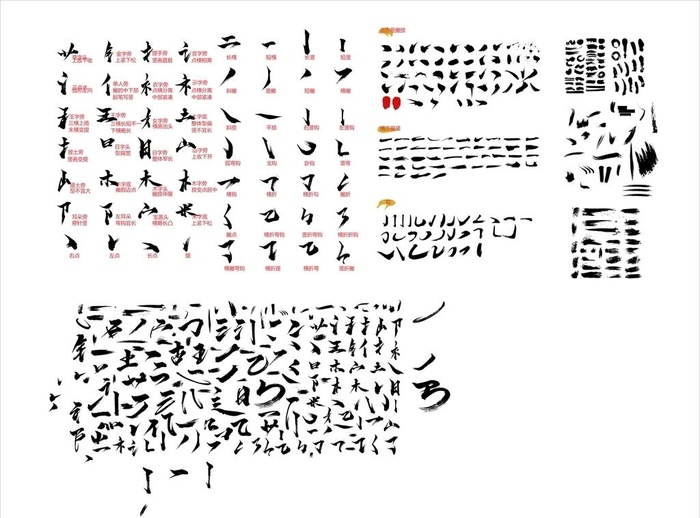 地产  笔触 毛笔 书法 字体图片