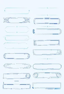 AI矢量科技边框标识框图片