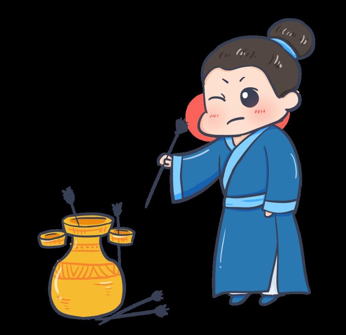 卡通手绘投壶游戏投掷图片(2000x2000)
