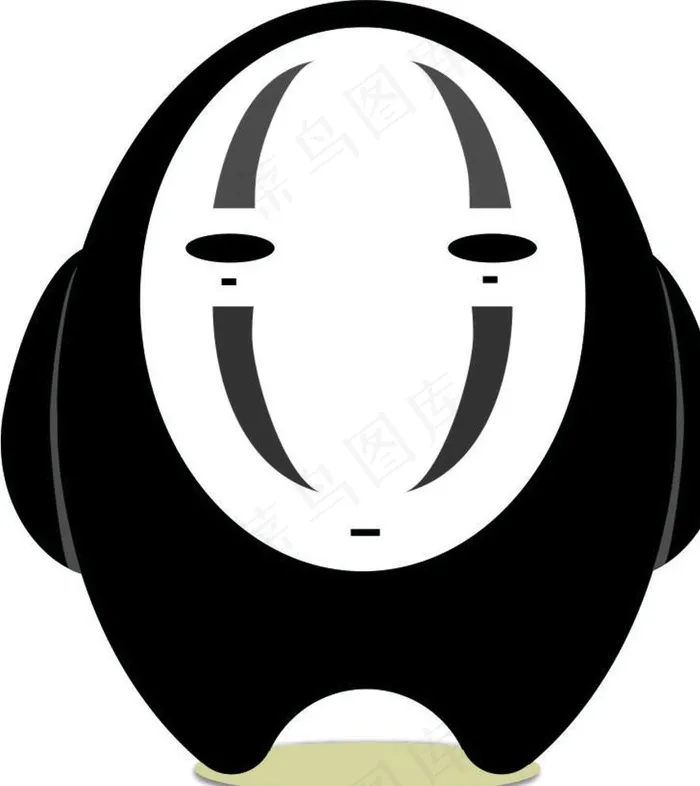 千与千寻无脸男图片cdr矢量模版下载