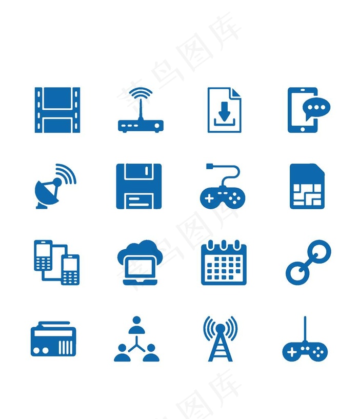 常用网络图标 标志图片ai矢量模版下载