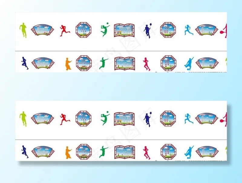 老年运动文化墙图片cdr矢量模版下载