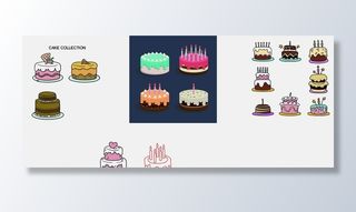 生日蛋糕矢量图图片