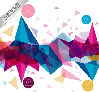 多彩几何矢量背景图片