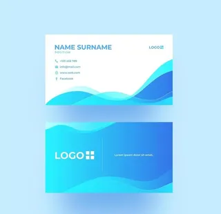 蓝色名片图片