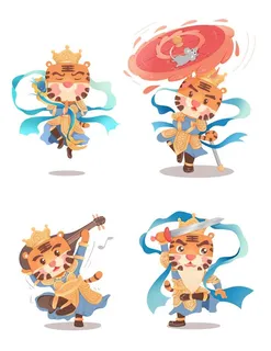 卡通老虎插画图片 卡通老虎插画图片