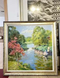 园林风景油画图片