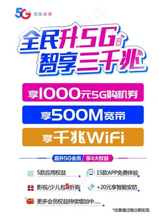 全民升5G 智享三千兆图片