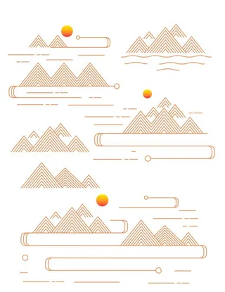 山水纹素材图片