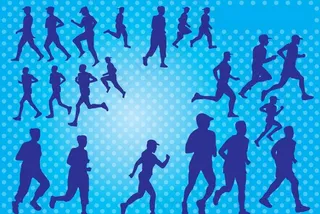 跑步剪影 跑步运动员剪影图片