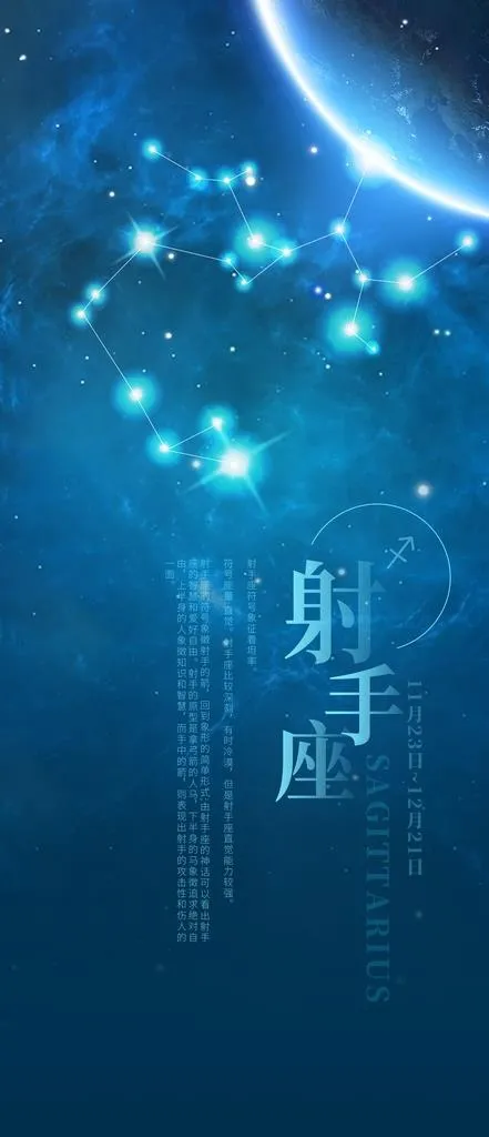 十二星座创意海报图片(1772x3836)psd模版下载