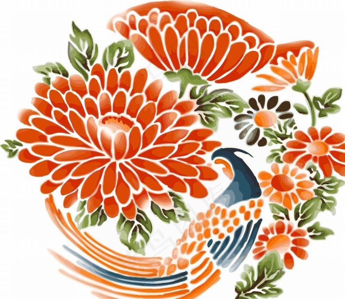 古典花纹图片ai矢量模版下载