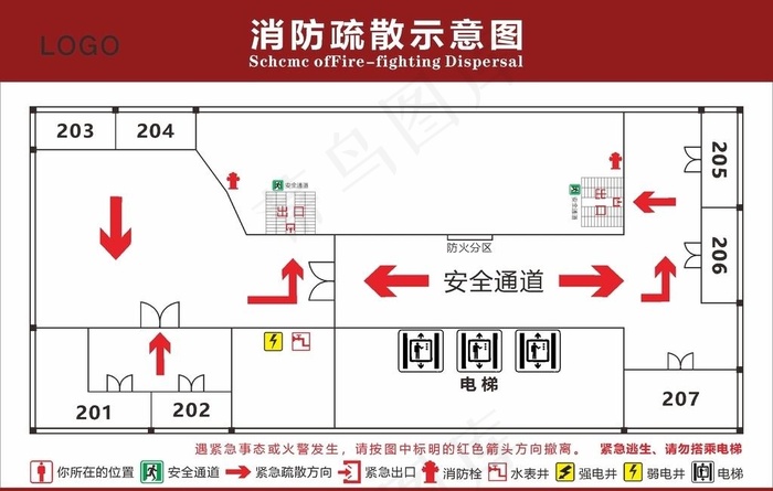 消防疏散图  消防疏散牌图片