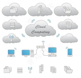 云数据图矢量图片