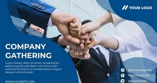 团队合作海报psd图片