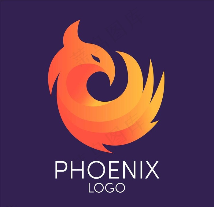 凤凰logo图片ai矢量模版下载
