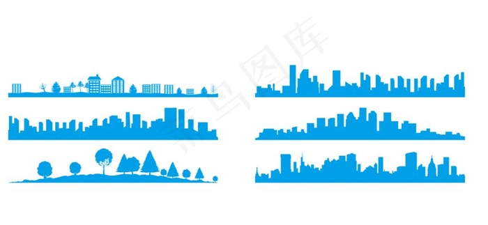 城市剪影 图片cdr矢量模版下载
