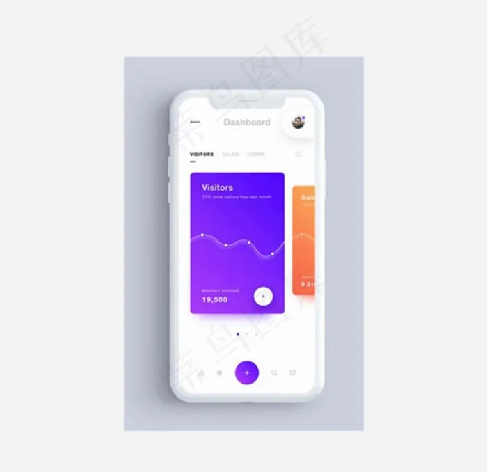 iPhoneX白色样机图片psd模版下载