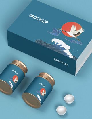 原创3D茶叶包装样机图片