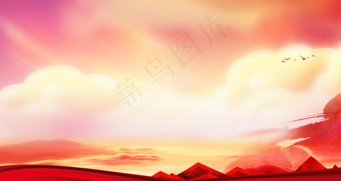 党建图片psd模版下载