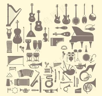 乐器矢量图形图片