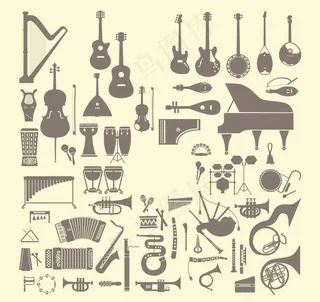 乐器矢量图形图片
