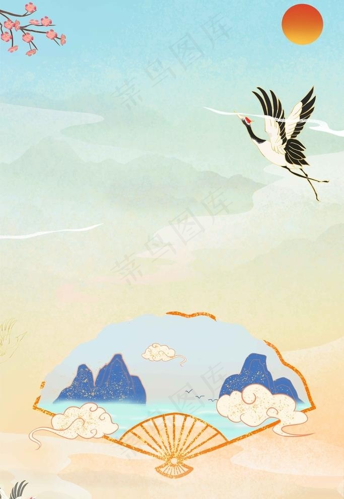 中式背景图片(7087x10630)psd模版下载
