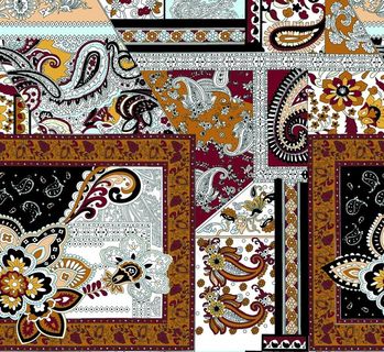 腰果 大牌腰果 数码印花 真丝图片