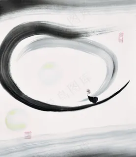 禅意水墨画图片