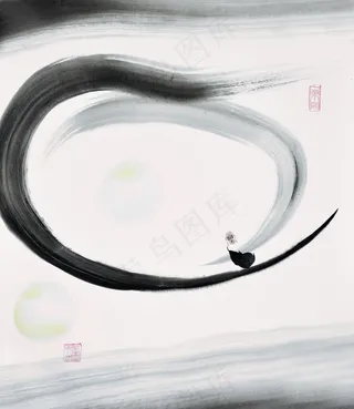 禅意水墨画图片