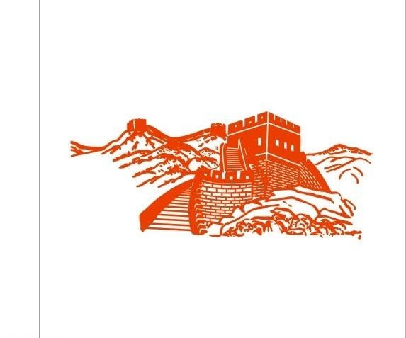 长城图片cdr矢量模版下载