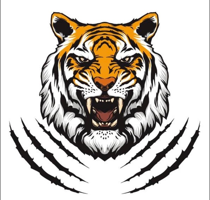 猛虎图片ai矢量模版下载