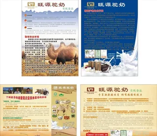 驼奶宣传单图片