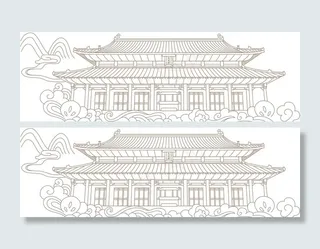线条 大殿  古建筑图片