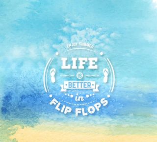 模糊水彩夏日海报矢量图图片