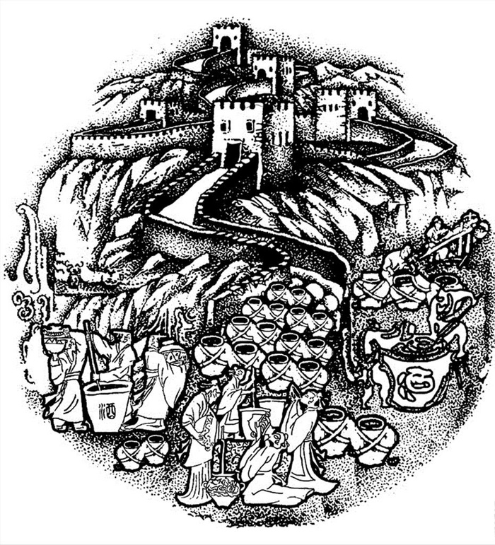 长城酿酒图图片